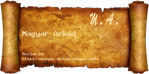 Magyar Arkád névjegykártya